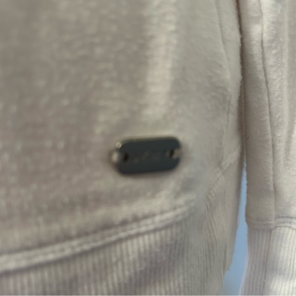 DKNY White Cold Shoulder Stretch Sweatshirt - Picture 4 of 4